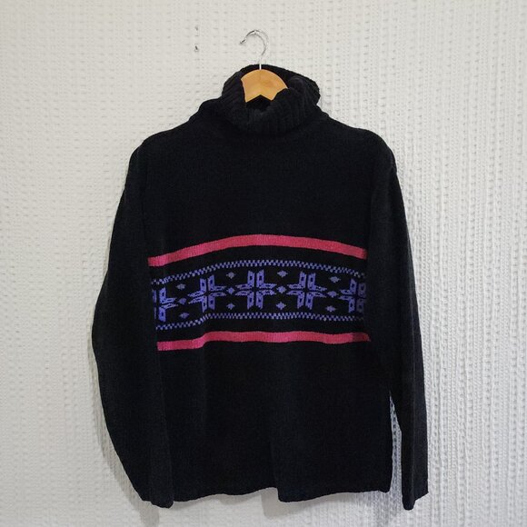 Vintage Partners 90's Turtleneck Holiday Sweater Women's Size Medium - Picture 12 of 12